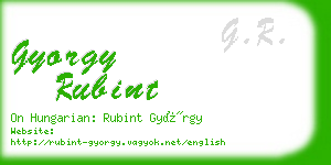 gyorgy rubint business card